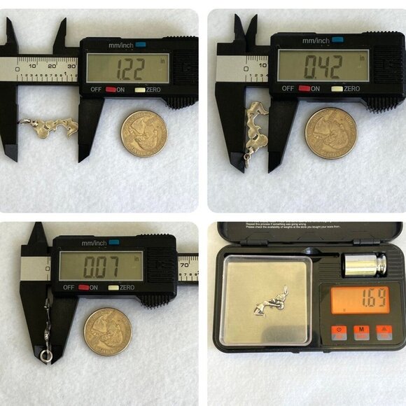 Sterling Silver 925 Jumping Cheerleader Pom Pom Cheer Charm Pendant - Picture 10 of 16